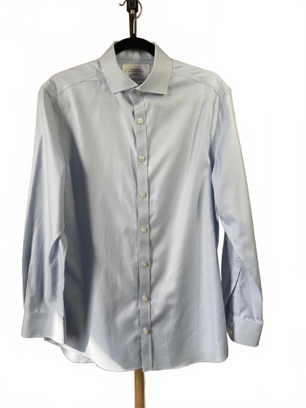 Charles Tyrwhitt Light Blue Dress Shirt Non Iron Extra Slim Fit